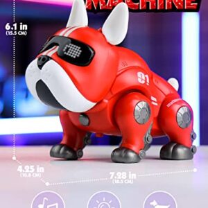 Robot Dog Toy Robotic Puppy Dog for Kids, Electronic Pets Bulldog for Kids 3-8, can Dance and LED Eyes, act Like a Real Dog, robo Dog Gifts and Kids Mate