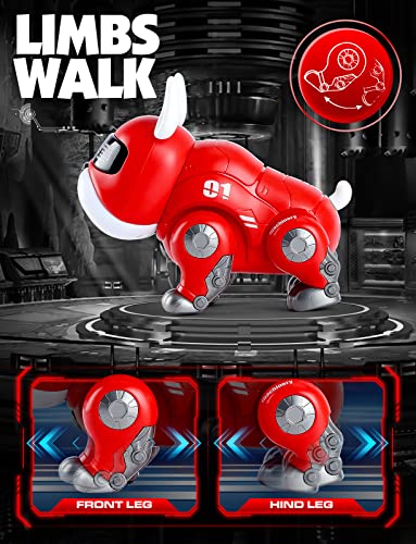 Robot Dog Toy Robotic Puppy Dog for Kids, Electronic Pets Bulldog for Kids 3-8, can Dance and LED Eyes, act Like a Real Dog, robo Dog Gifts and Kids Mate