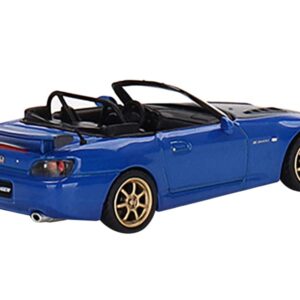 S2000 AP2 Mugen Convertible Monte Carlo Blue Pearl Metallic w/Carbon Hood Ltd Ed to 1200 pcs 1/64 Diecast Model Car by True Scale Miniatures MGT00493