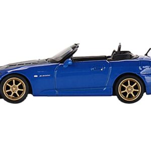 S2000 AP2 Mugen Convertible Monte Carlo Blue Pearl Metallic w/Carbon Hood Ltd Ed to 1200 pcs 1/64 Diecast Model Car by True Scale Miniatures MGT00493