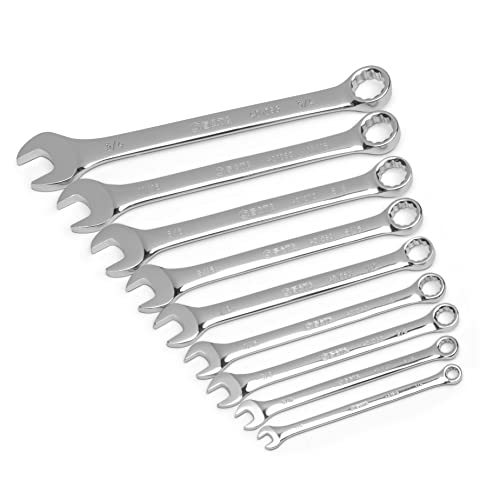 SATA 9 Piece  12 Point Combination Wrench Set | SAE sizes 1/4" - 3/4" | Off Corner Loading | ST09019G