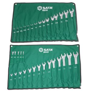 sata 38 piece  12 point combination wrench set | sae 1/4" to 15/16" & metric 6mm to 32mm |  st08416g