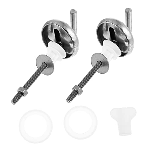 Uonlytech 2pcs Toilet Lid Hinge Toilet Cover Seat Toilet Tank Bolts Stainless Steel Bolts Replacement Toilet Bolt Toilet Fittings Toilet Screws Replacement Toilet Hinge Screws Water Tank