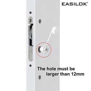EASILOK Sliding Glass Door Lock, Patio Door Handle Set with Key Cylinder & Mortise Lock Patio Door Lock Replacement Convertible Fits Door Thickness from 1-1/2" to 2-4/25",3-15/16''Screw Hole Spacing