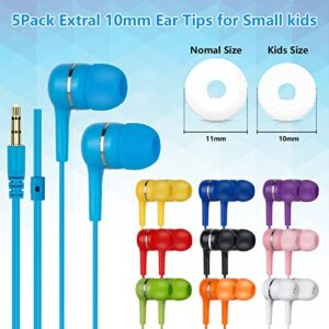 OSSZIT Earbuds Bulk 30 Pack,Wholesale Bulk Headphones Wired Earphones with 3.5 mm Jack Multi Colored Individually Bagged Perfect for Classroom Kids School Students Children and Adult