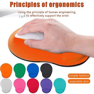 Mice Mat Computer Game Mouse Wrist Pad Solid Color Ergonomic Comfortable Gel Wrist Support Desk Pads(red)