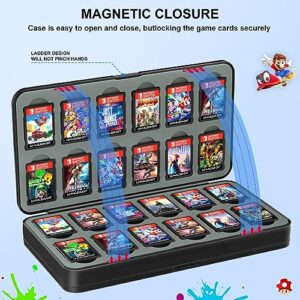 Paobas 48 Slot Game Card Case for Nintendo Switch Game Cards and Mirco SD Memory Cards, Portable Switch Lite/OLED Game Memory Card Storage Holder
