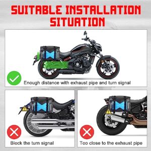 INNOGLOW Motorcycle Saddlebags Waterproof Motorcycle Saddle Bags 500D PVC Motorcycle Dry Bag Zipper Closure Side Bags Luggage Bags Universal for Motorcycle Motorbike Bicycle, 50L Blue