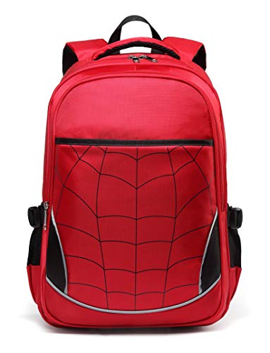 BLUEFAIRY Boys Backpacks with Lunch Bag for Kids Primary Elementary School Bags Set Eementary Book Bags Lightweight Durable Gifts 2pcs (Red)