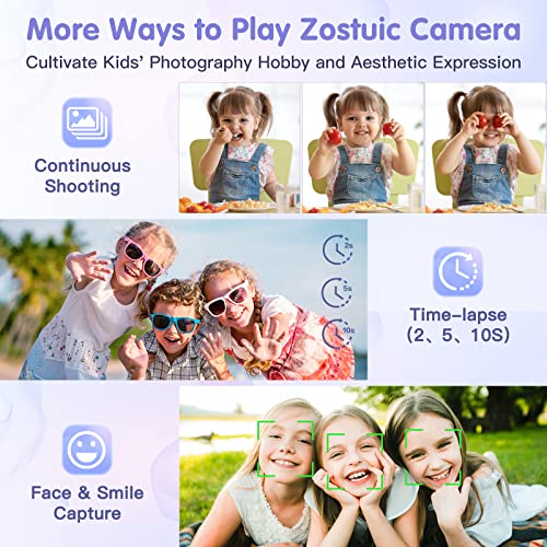 Newest Digital Camera, 1080P Digital Camera for Kids with 32GB Card Anti-Shake, Portable Point and Shoot Camera Fill Flash 16X Zoom, Small Camera