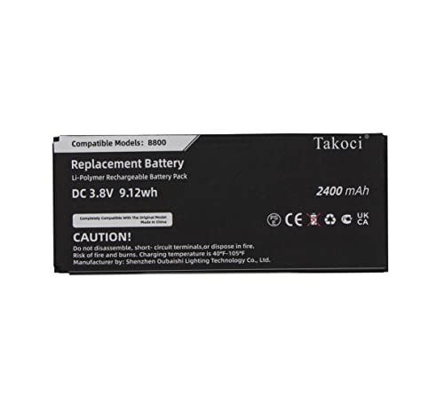 TAKOCI Replacement Battery 8800 Compatible with Cisco CP-BATT-8821 GP-S10-374192-010H 74-102376-01