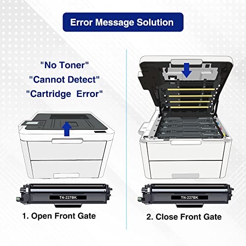 TN227 High Yield Toner Cartridge Compatible for Brother TN 227 TN-227BK for HL-L3270CDW HL-L3210CW HL-L3230CDW HL-L3230CDN HL-L3290CDW MFC-L3710CW MFC-L3750CDW MFC-L3770CDW Printer (1-Pack, Black)