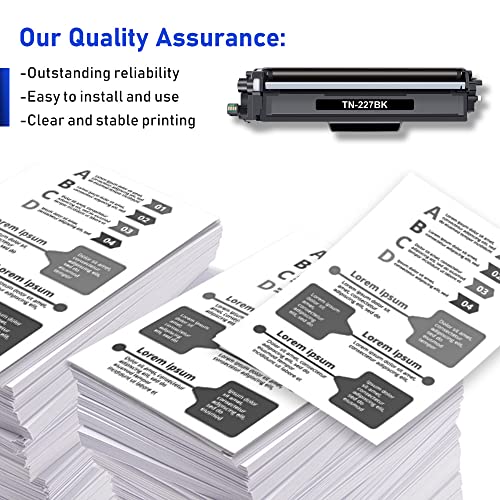 TN227 High Yield Toner Cartridge Compatible for Brother TN 227 TN-227BK for HL-L3270CDW HL-L3210CW HL-L3230CDW HL-L3230CDN HL-L3290CDW MFC-L3710CW MFC-L3750CDW MFC-L3770CDW Printer (1-Pack, Black)