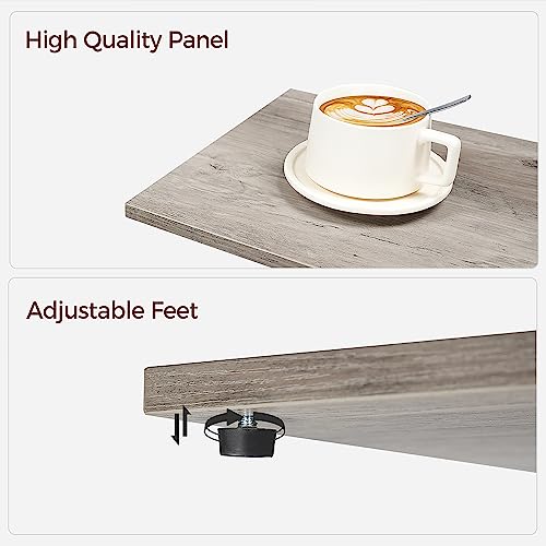 MAHANCRIS End Table with Charging Station, Narrow Side Table for Small Spaces, Sofa Couch Table with Storage Shelf, Slim Nightstand with Light, Beside Table for Bedroom, Living Room, Greige ETHG18E01