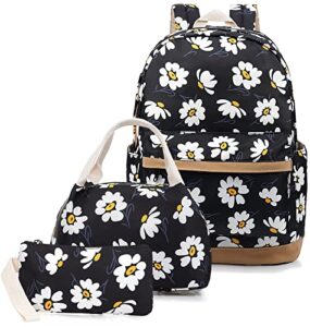 huhutu school bag set, daisy laptop backpack lunch bag pencil case