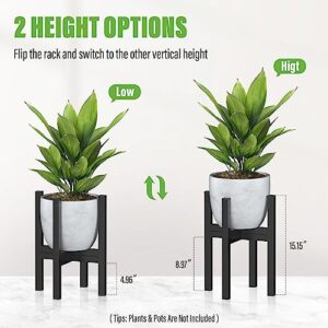 Forlogic Metal Plant Stand, Mid Century Modern Plant Stand Indoor, Plant holders indoor stand Fits Up to 10" Planter, Tall Plant Stand Bear 600 lbs, Plant Holder for Indoor and Outdoor with 1 Pot