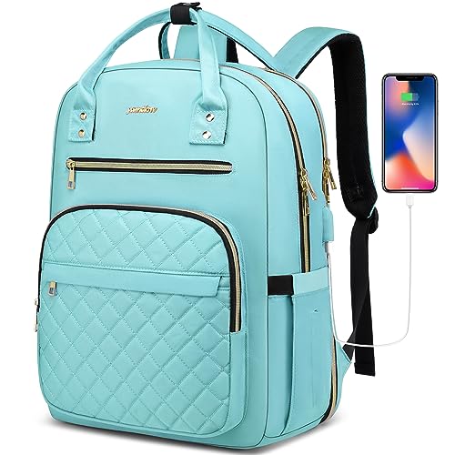 YAMTION Backpack for Women and Teen Girls,School Backpack TSA Laptop Bookbag with USB for College University Students Business Office Work Travel