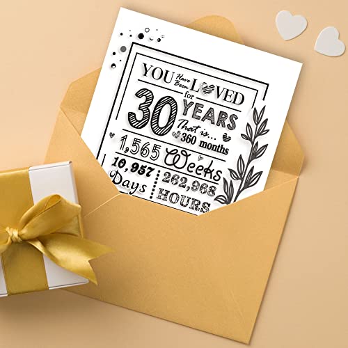 WowBefun 30th Birthday Card, Happy 30th Birthday Decorations Gifts for Men Women Her Him, Unique Birthday Decorations for Thirty 30 Year Old Greeting Card for Mom Dad Wife Husband Son Daughter Sister Brother Friend