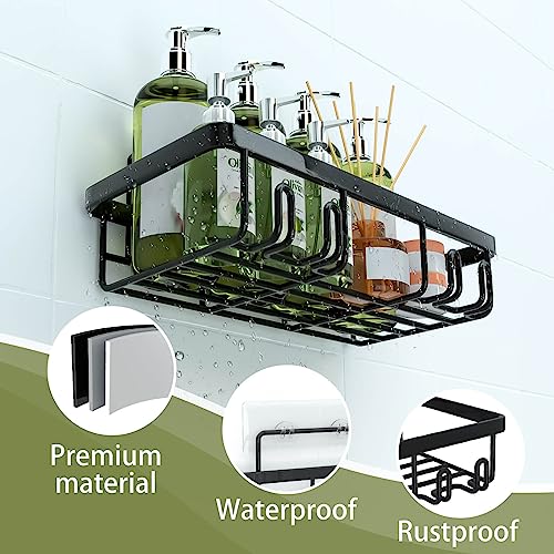 oyenbboi Shower Caddy, Shower Organizer [5-Pack], Adhesive Shower Shelves, No Drilling, Large Capacity Shower Rack, Rustproof Bathroom Shower Organizer, Shower Shelf for Inside Shower