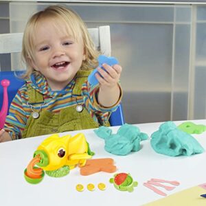 2 in 1 Dinosaur Playdough Toys, Creations Set of Dino Color Dough Toys, Parent-Child Interaction Game Playset for 3 4 5 6 Years Old Boys Girls Kids Birthday Yellow