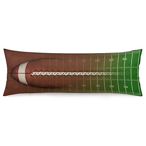 AIRMARK Body Pillow Cover,3D Illustration Football Leather Texture Laces Printed Long Pillow Cases Protector with Zipper Decor Soft Large Covers Cushion for Beding,Couch,Sofa,Home Gift 20"x54"