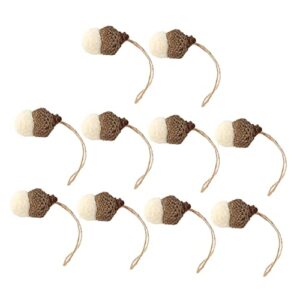 OFFSCH 10pcs Felt Acorn Bunches para Mesa De Felt Acorn Ornaments Christmas Decor Fall Pom Pom Garland Festival Style Pendants Xmas Pine Cones Decors Festival Pendants