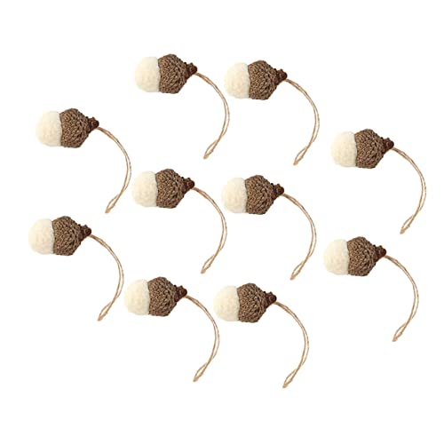 OFFSCH 10pcs Felt Acorn Bunches para Mesa De Felt Acorn Ornaments Christmas Decor Fall Pom Pom Garland Festival Style Pendants Xmas Pine Cones Decors Festival Pendants