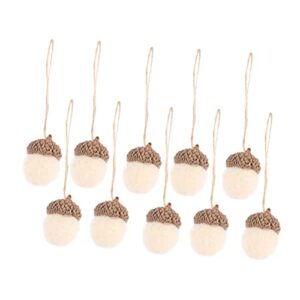 OFFSCH 10pcs Felt Acorn Bunches para Mesa De Felt Acorn Ornaments Christmas Decor Fall Pom Pom Garland Festival Style Pendants Xmas Pine Cones Decors Festival Pendants