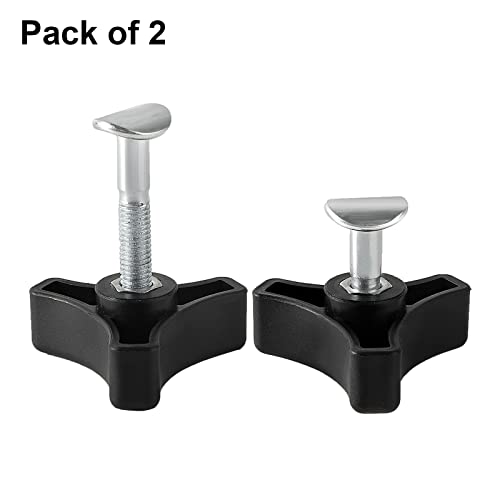 ZLKSKER 2 Sets Lawn Mower Handle Knobs Nut Bolt, Triangular Handle Fastening Screw Set Replacement for Honda Lawn Mower & Other Lawn Mower