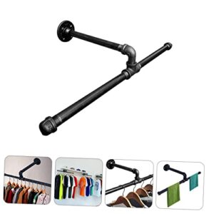 KONTONTY Hose Hanger Clothes Hanging Rod Bar industrial pipe garment rack closet rods for hanging clothes Retail Display Clothes Rod Iron Garment Bar Wardrobe iron hanger wrought iron