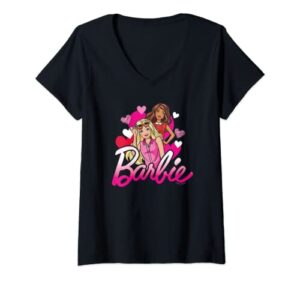 barbie - barbie hearts v-neck t-shirt
