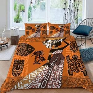 quilt cover queen size african symbols 3d bedding sets mask duvet cover breathable hypoallergenic stain wrinkle resistant microfiber with zipper closure,beding set with 2 pillowcase