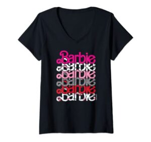 barbie - stacked barbie vday v-neck t-shirt