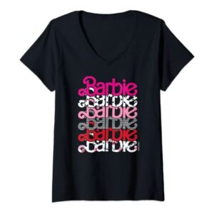 Barbie - Stacked Barbie Vday V-Neck T-Shirt