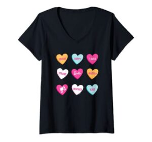 barbie - barbie candy hearts v-neck t-shirt
