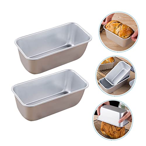 YARNOW 2pcs Toast Box Square Griddle Nonstick Bakeware Baquettes Tea Loaf Pan Bread Baking Tin Oven Toast Pan Bread Bakeware Storage Pans Cake Baking Pan Non Stick Aluminum Alloy Scones