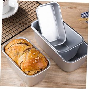 YARNOW 2pcs Toast Box Square Griddle Nonstick Bakeware Baquettes Tea Loaf Pan Bread Baking Tin Oven Toast Pan Bread Bakeware Storage Pans Cake Baking Pan Non Stick Aluminum Alloy Scones