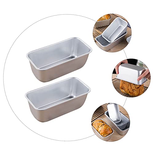 YARNOW 2pcs Toast Box Square Griddle Nonstick Bakeware Baquettes Tea Loaf Pan Bread Baking Tin Oven Toast Pan Bread Bakeware Storage Pans Cake Baking Pan Non Stick Aluminum Alloy Scones