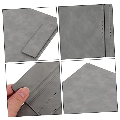 MAGICLULU 5pcs Folder Board Folder Organizer Document Clipboard Stationery Document Holder File Clipboards Pencil Sketch Clipboard Exam Paper Clips Clip Board Grey Pu Paper Holder Office