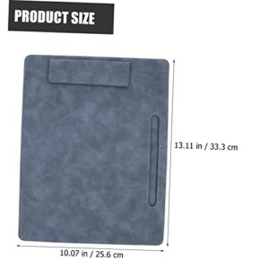 Tofficu 2pcs Folder Board File Folder Organizer Pencils File Clipboards Paper Clipboard Writing Base Plate Exam Paper Clips Recording Board Clip Board Blue Business A4 Test Paper