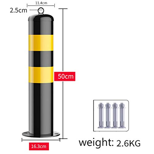 Parking Bollards Features Reflective Tape,Car Park Driveway Guard Saver,Easy Installation Private Car Parking Space Lock,Protect Your Parking Space