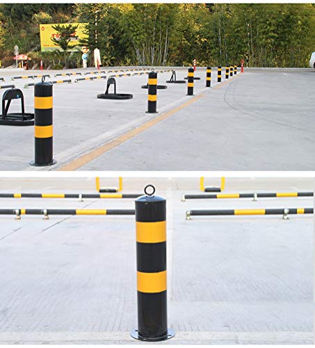 Parking Bollards Features Reflective Tape,Car Park Driveway Guard Saver,Easy Installation Private Car Parking Space Lock,Protect Your Parking Space