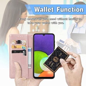 HUANGTAOLI Crossbody Shoulder Strap Case for Oppo A54s, Magnetic Closure Kickstand Wallet Pouch Case for Oppo A54s