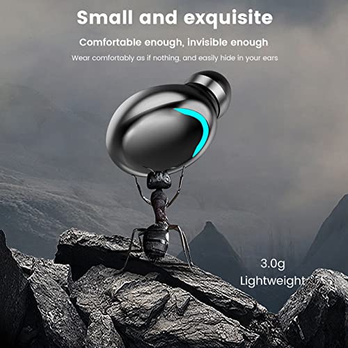 Earbuds Headphones in-Ear Mini Headsets with Mic,Noise Cancelling, IPX5 Waterproof, Single/Twin Mode,USB-C Quick Charge with Display for Sport & Gym