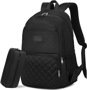 camtop laptop backpack 15.6 inch school bookbag with pencil case college backpacks teacher work travel casual daypacks for teens girls boys women