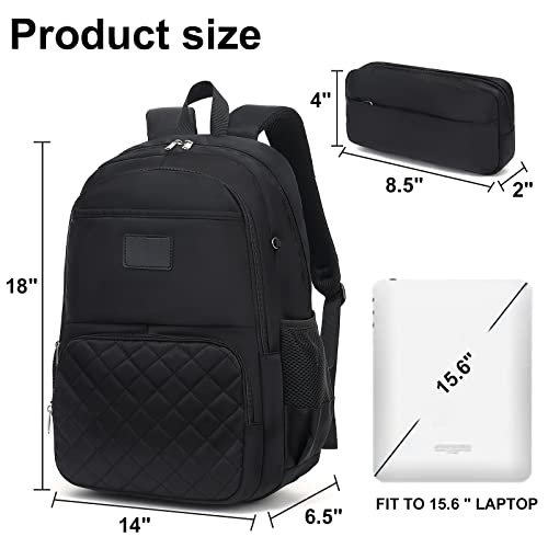 CAMTOP Laptop Backpack 15.6 Inch School BookBag with Pencil Case College Backpacks Teacher Work Travel Casual Daypacks for Teens Girls Boys Women