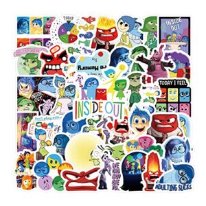62pcs inside out stickers pack,cartoon cute aesthetic graffiti vinyl waterproof sticker decals for water bottle,laptop,phone,skateboard,scrapbooking gifts for kids teens adults for party supply decor