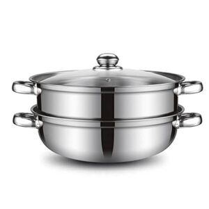 steamer pot stainless steel 2 tier - steam pot with lid food vegetable cooker pot cooking pan steaming pot dim sum cookware steamer for kitcken cooking tool