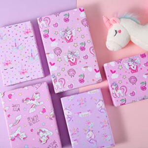 Sikiweiter Unicorn Wrapping Paper - 12 Sheets Princess Birthday Wrapping Paper for Girls Rainbow Unicorn Paper Wrap - 19.7 x 27.6 Inches Per Sheet