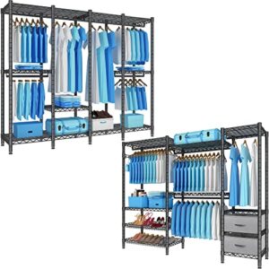 knnje garment rack heavy duty clothes rack clothes racks for hanging clothes, s60 + s8